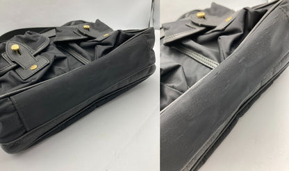 HUNTING WORLD ハンティングワールド ナイロン レザー ショルダーバッグ 中古 D4