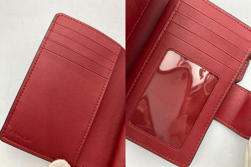 COACH コーチ ミディアム コーナー ジップ ウォレット C0082 中古 D4