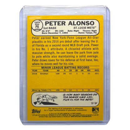 TOPPS MLBカード HERITAGE PETER ALONSO ST. LUCIE METS #ROA-PA 中古 IT2