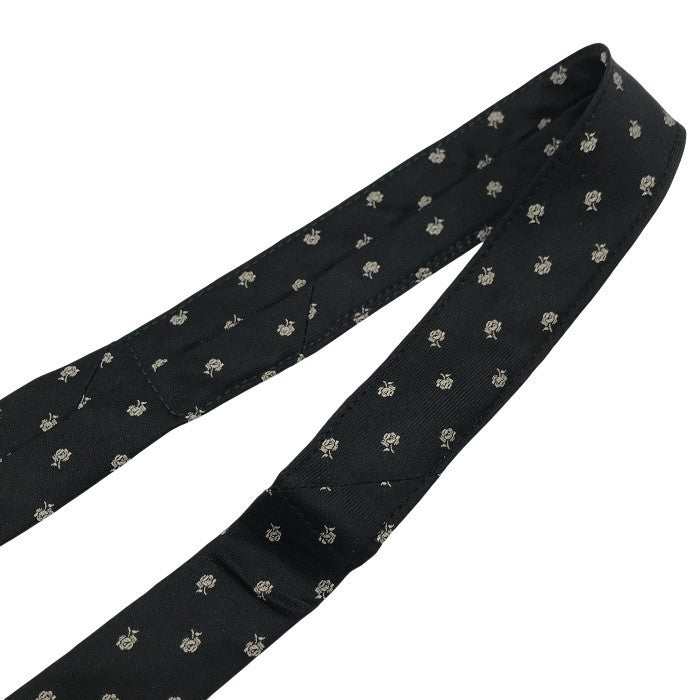 COMME des GARCONS HOMME コムデギャルソン ネクタイ メンズ シルク バラ 小紋 薔薇 レギュラー ブラック 中古 T1