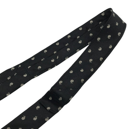 COMME des GARCONS HOMME コムデギャルソン ネクタイ メンズ シルク バラ 小紋 薔薇 レギュラー ブラック 中古 T1