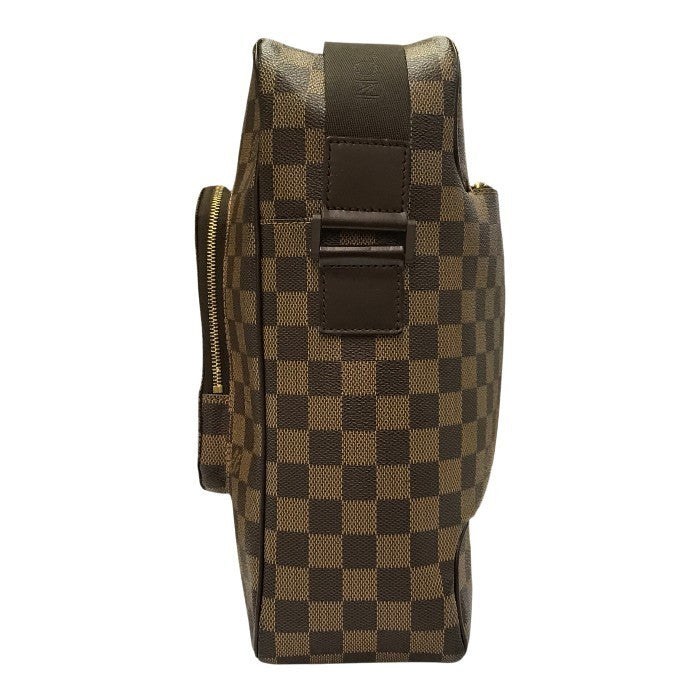 LOUIS VUITTON ルイヴィトン ダミエ オラフMM ショルダーバッグ ユニセックス PVC レザー 斜め掛け ブラウン N41441 中古 T1