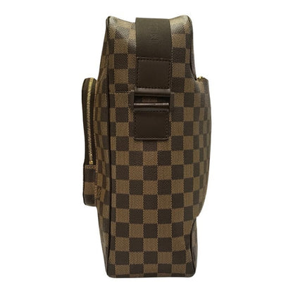 LOUIS VUITTON ルイヴィトン ダミエ オラフMM ショルダーバッグ ユニセックス PVC レザー 斜め掛け ブラウン N41441 中古 T1