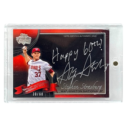 TOPPS MLBカード DIAMOND ANNIVERSARY 60TH STEPHEN STRASBURG WASHINGTON NATIONALS /60 #60A-SS 中古 IT1