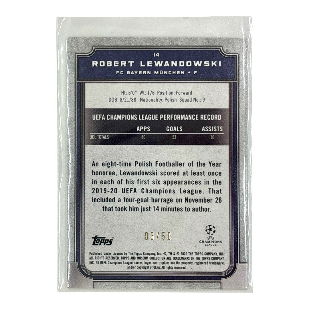 TOPPS サッカーカード MUSEUM COLLECTION ROBERT LEWANDOWSKI BAYERN MUNCHEN /50 #14 中古 IT1