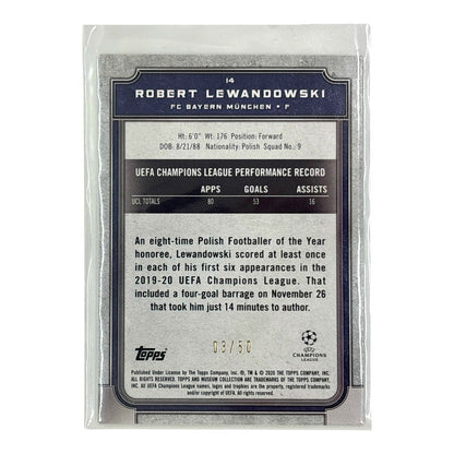 TOPPS サッカーカード MUSEUM COLLECTION ROBERT LEWANDOWSKI BAYERN MUNCHEN /50 #14 中古 IT1