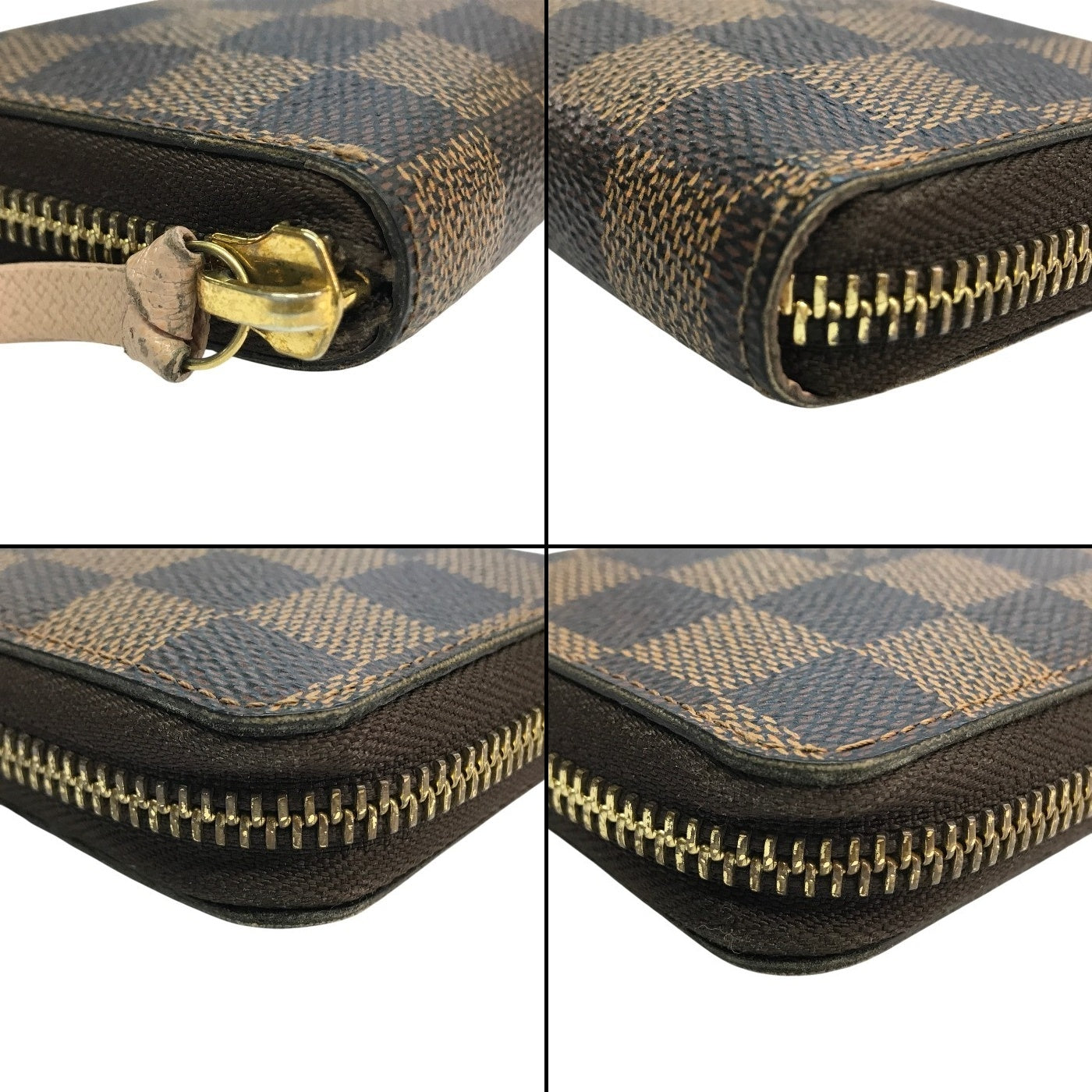 LOUIS VUITTON ルイヴィトン ポルトフォイユ クレマンス ダミエ 長財布 レディース ラウンドジップ クラッチバッグ ローズ・バレリーヌ N41626 中古 T1