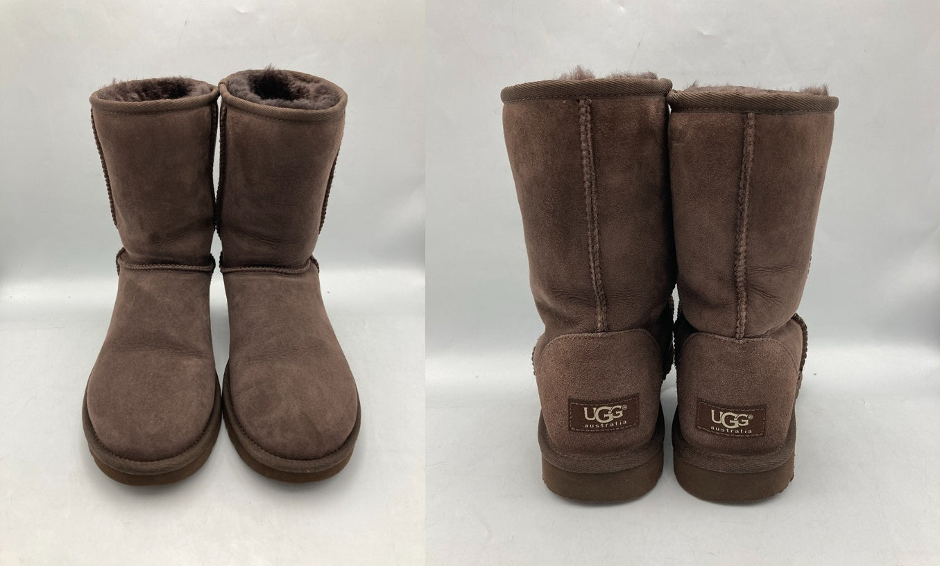 UGG australia アグ W クラシック ショート ムートンブーツ 5825 サイズ25cm レディース 中古 D4