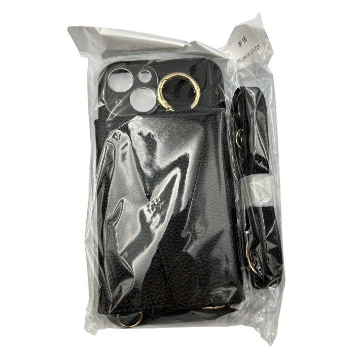 iPhone16 ショルダー付き レザー調 スマホケース ベージュ ブラック 水色 アイフォン16 スマホショルダー レディース かわいい 中古 W４