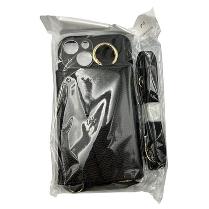 iPhone16 ショルダー付き レザー調 スマホケース ベージュ ブラック 水色 アイフォン16 スマホショルダー レディース かわいい 中古 W４