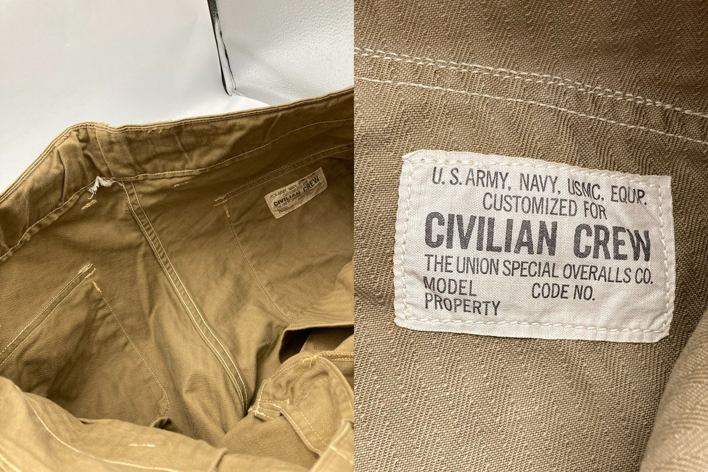 FREEWHEELERS フリーホイーラーズ UNION SPECIAL OVERALLS KRAFTY ミリタリーパンツ サイズ30×34 メンズ 中古 D4