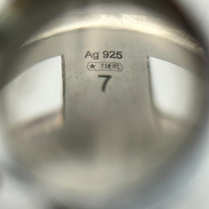 GUCCI インターロッキングG リング シルバー925 6号 グッチ Ag925 silver925 指輪 ブランド レディース 中古 W４