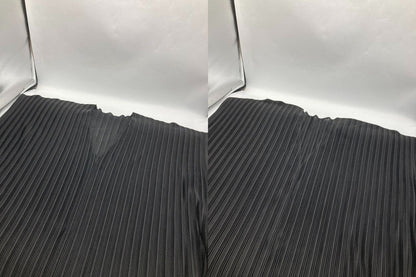 PLEATS PLEASE プリーツプリーズ イッセイミヤケ フレンチスリーブ カットソー サイズ3 ブラック 中古 D4