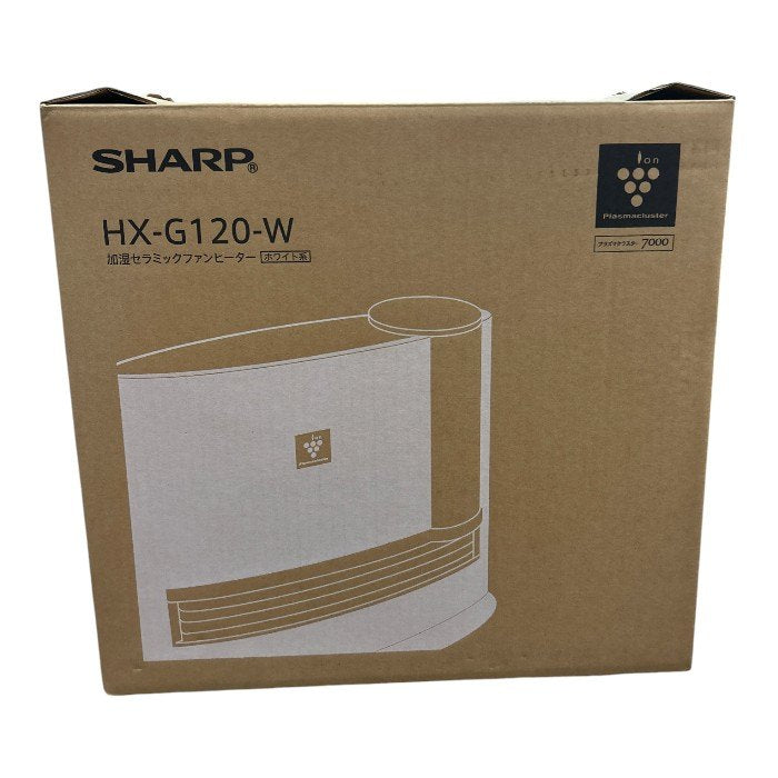 SHARP シャープ プラズマクラスター 加湿セラミックファンヒーター ホワイト HX-G120-W 家電 暖房器具 冬 タイマー 中古 W４