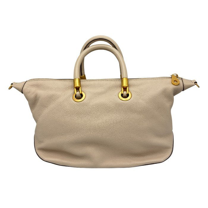 MARC BY MARC JACOBS マーク バイ マーク ジェイコブス レザー ショルダーバッグ ベージュ ハンドバッグ 2WAY 斜め掛け 肩掛け 鞄 ブランド 中古 W４