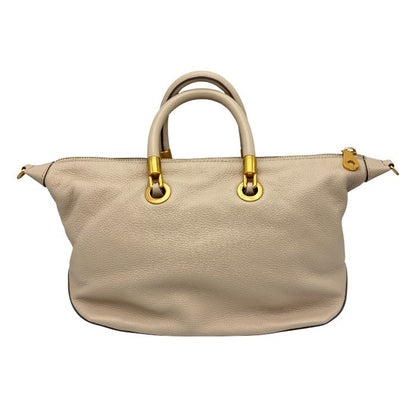 MARC BY MARC JACOBS マーク バイ マーク ジェイコブス レザー ショルダーバッグ ベージュ ハンドバッグ 2WAY 斜め掛け 肩掛け 鞄 ブランド 中古 W４