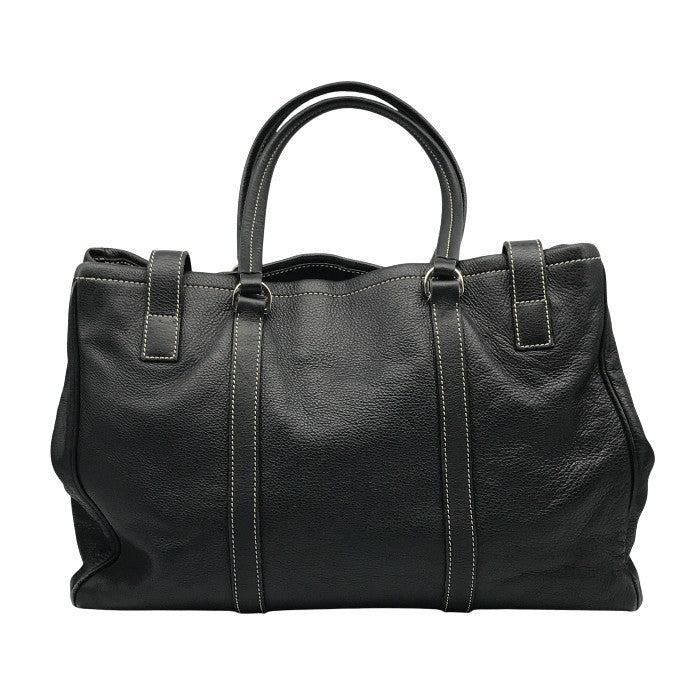 PRADA プラダ トートバッグ レディース レザー ショルダー ハンドバッグ ベルトデザイン A4収納 通勤 ブラック 中古 T1