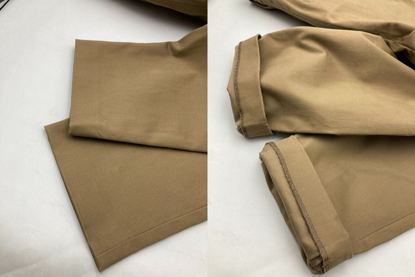 human woman ヒューマンウーマン サテンストレッチ スリムパンツ 077-2230107 サイズL ベージュ 中古 4