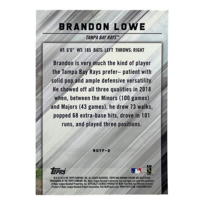 TOPPS MLBカード BOWMAN CHROME BRANDON LOWE TAMPA BAY RAYS /50 #ROYF-2 中古 IT2