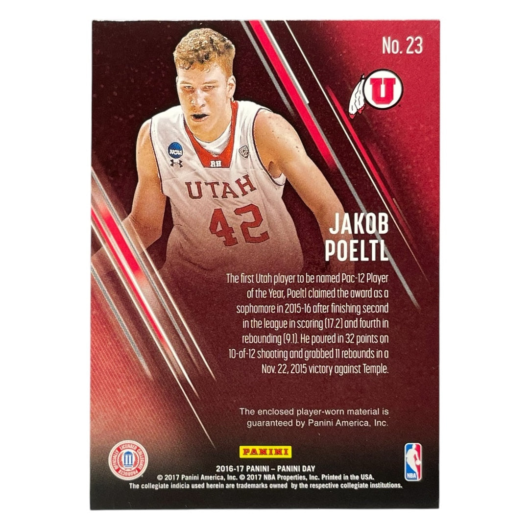 PANINI NBAカード PANINI DAY JAKOB POELTL UNIVERSITY OF UTAH #23 中古 IT2