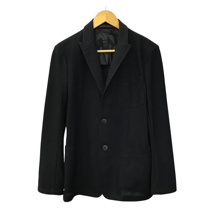 GIORGIO ARMANI ジョルジオアルマーニ テーラードジャケット メンズ 春夏 メッシュ 2つボタン ブラック 46サイズ 中古 T1