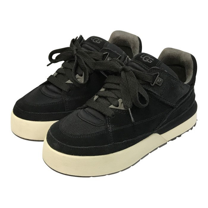 UGG アグ GOLDENCUSH スニーカー レディース スウェード/メッシュ ローカット 厚底 ゴールデンクッシュ ブラック 24.0cm 1152719 中古 T1