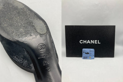 CHANEL シャネル ココマーク ヴィンテージ加工 ミュール G28285Y02533 サイズ37.5 中古 D4