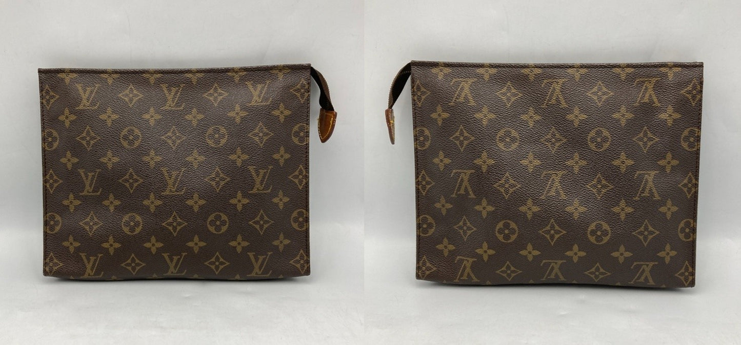 LOUIS VUITTON ルイヴィトン モノグラム ポッシュ トワレット26 化粧ポーチ M47542 中古 D4