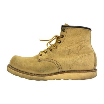 RED WING x A BATHING APE レッドウィング エイプ ワークブーツ メンズ スウェード スエード アイリッシュセッター ベージュ 9.5(約27.5cm) 中古 T1
