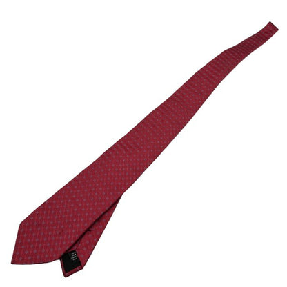 TRUSSARDI トラサルディ シルク ネクタイ ブランド メンズ ビジネス 総柄 レッド 中古 W４