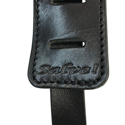 Salve! サルウェー ギターストラップ クロコダイルレザー ワニ革 鰐 ブラック 中古 T1
