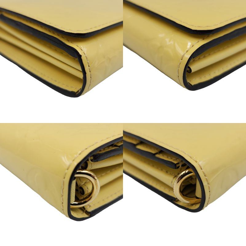 LOUIS VUITTON ルイヴィトン ヴェルニ ポルトフォイユ サラチェーン 長財布 レディース チェーンウォレット シトリン M90149 中古 T1