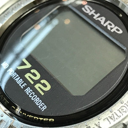 【ジャンク品】 SHARP シャープ ポータブルMDレコーダー シルバー 録再タイプ MDウォークマン MDプレーヤー MD-MS722-S 中古 T1