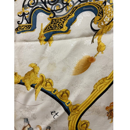HERMES エルメス スカーフ カレ90 Plumes et Grelots 羽根飾りと鈴 レディース ブランド 服飾 おしゃれ 中古 W４