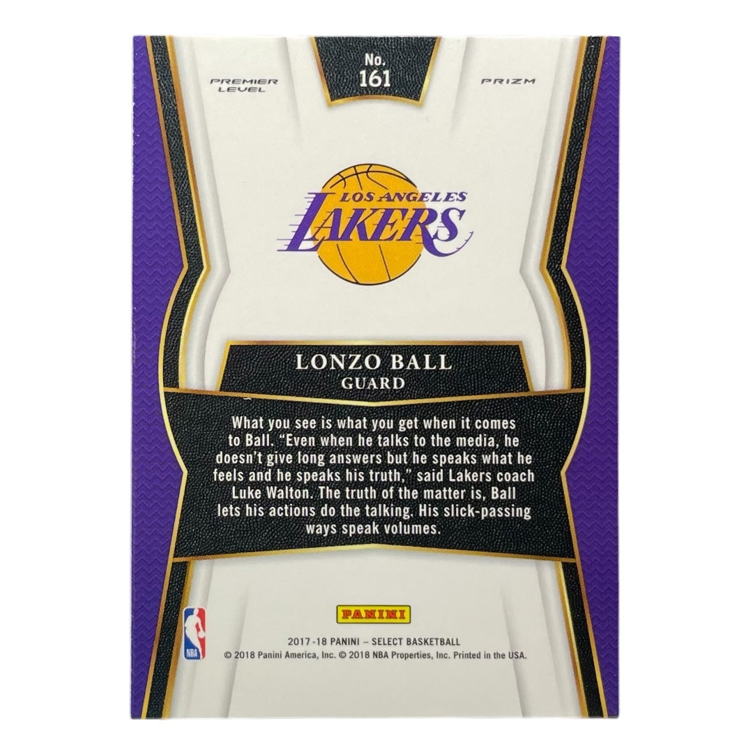 PANINI NBAカード SELECT PRIZM LONZO BALL  LOS ANGELES LAKERS #161 中古 IT2