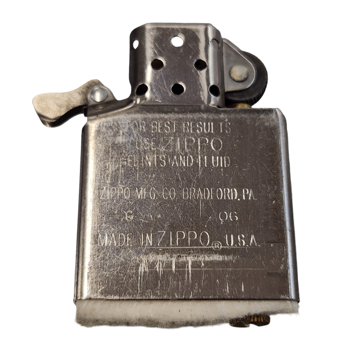 ZIPPO ジッポー オイルライター 革巻き レザー GUARANTEE 保証書 ブラック/シルバー 中古 T1