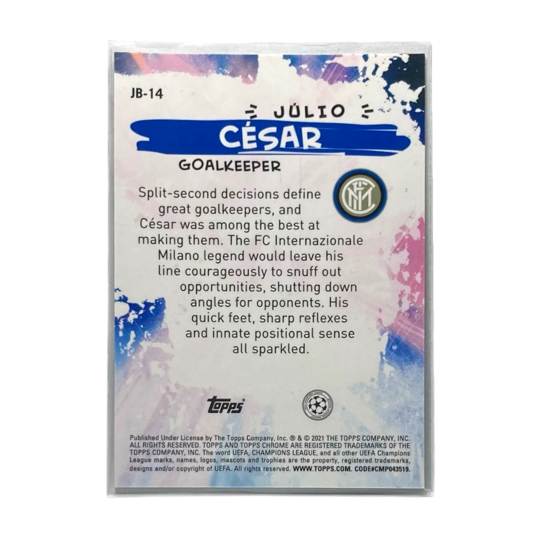 TOPPS サッカーカード CHROME JOGA BONITE JULIO CESAR INTERNAZIONALE MILANO #JB-14 中古 IT2