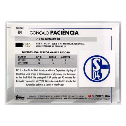 TOPPS サッカーカード CHROME GONCALO PACIENCIA SCHALKE 04 /150 #84 中古 IT1