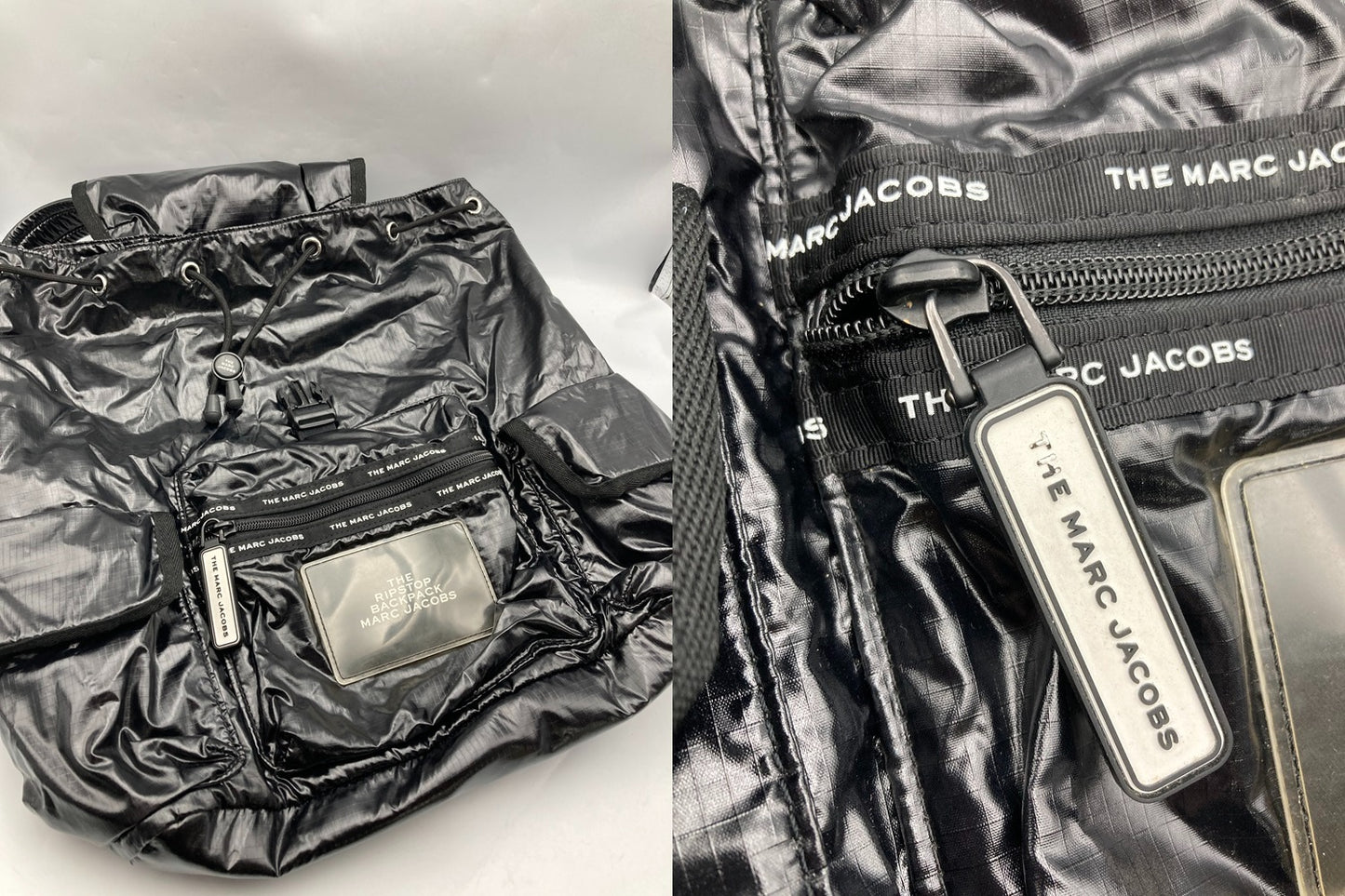 MARC JACOBS マークジェイコブス ザ リップストップ バックパック リュックサック ブラック 中古 D4