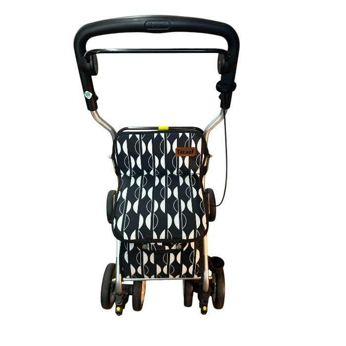 幸和製作所 シルバーカー テイコブ ルーティ Ⅱ 北欧 SLM08-BK 高齢者 お出かけ おしゃれ 折りたたみ 座面付き 中古 W４