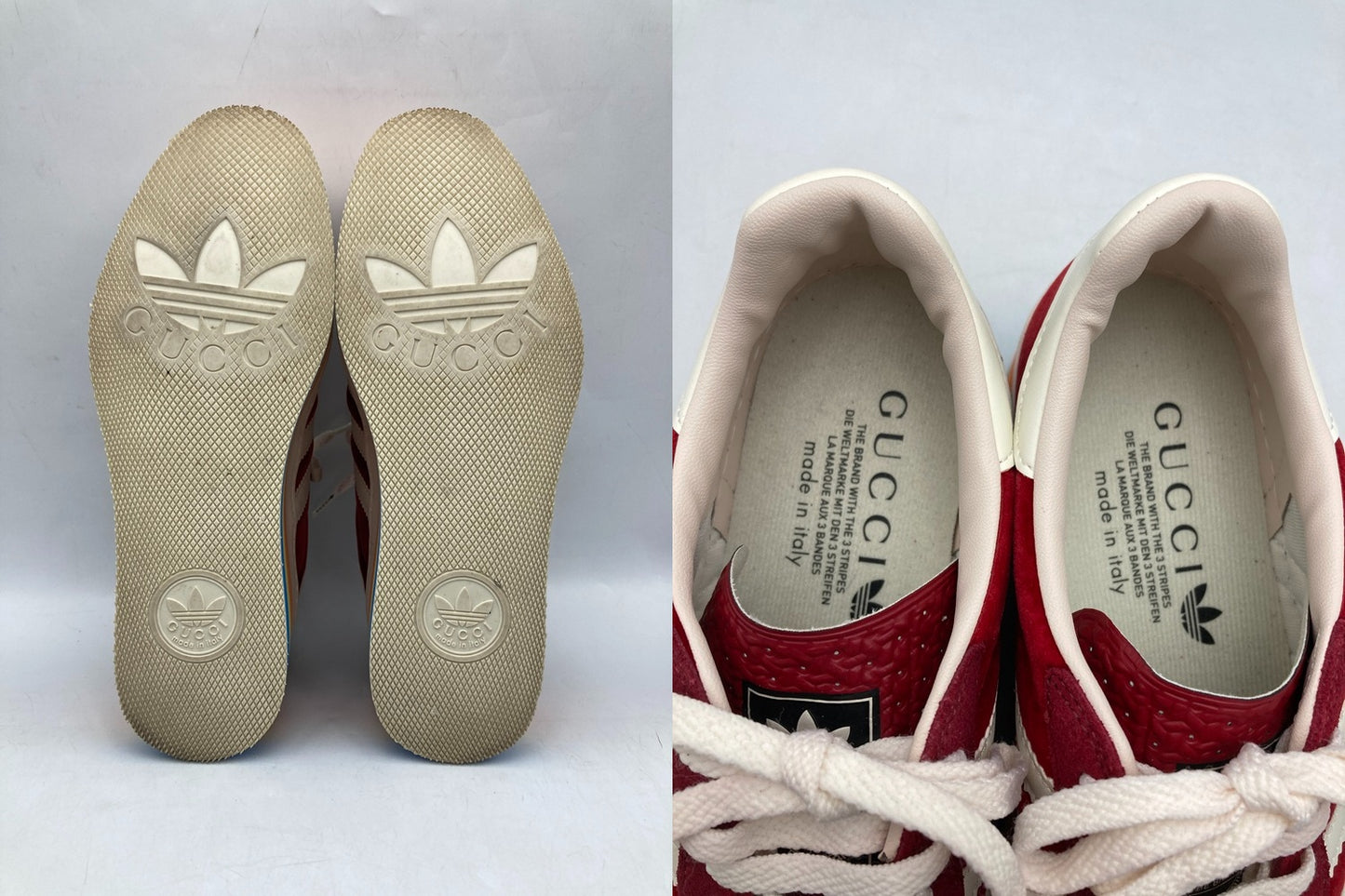 GUCCI×adidas グッチ×アディダス GAZELLE ガゼル 厚底 スニーカー 707871 サイズ23.5cm レディース 中古 D4