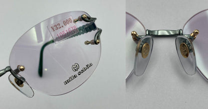 mila schon ミラショーン ニッケルフリー リムレス メガネフレーム  MS-4449 中古 D4