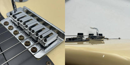 Samick ストラトタイプ エレキギター クリーム ブラック サミック 入門 練習 中古 R4