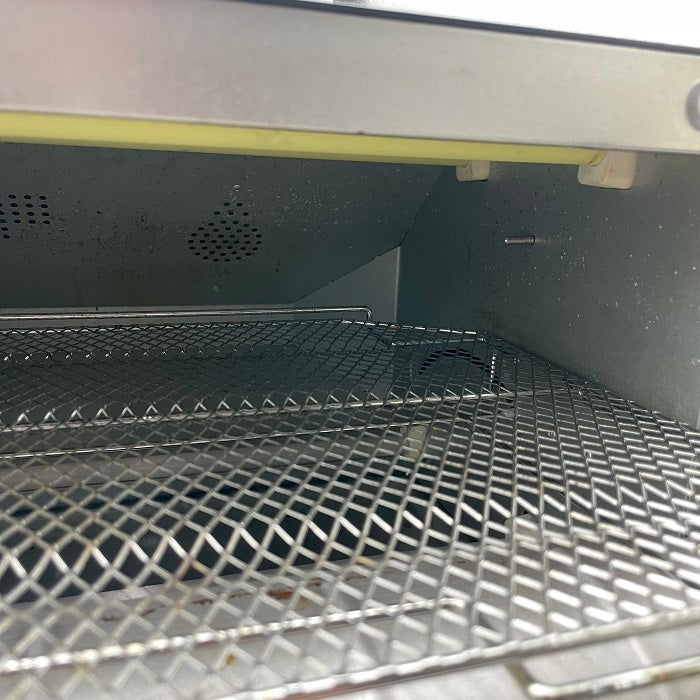 HITACHI 1300W コンベクション オーブントースター HMO-F100(R) ノンフライ ホーロー 遠赤ヒーター ふっくら パン スイーツ 中古 R4