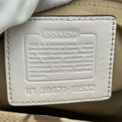 COACH コーチ シグネチャー トート バッグ 10532 鞄 ブランド レディース ホワイト 中古 W４