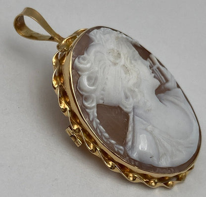 K18 カメオ ブローチ/ペンダントトップ 中古 D4
