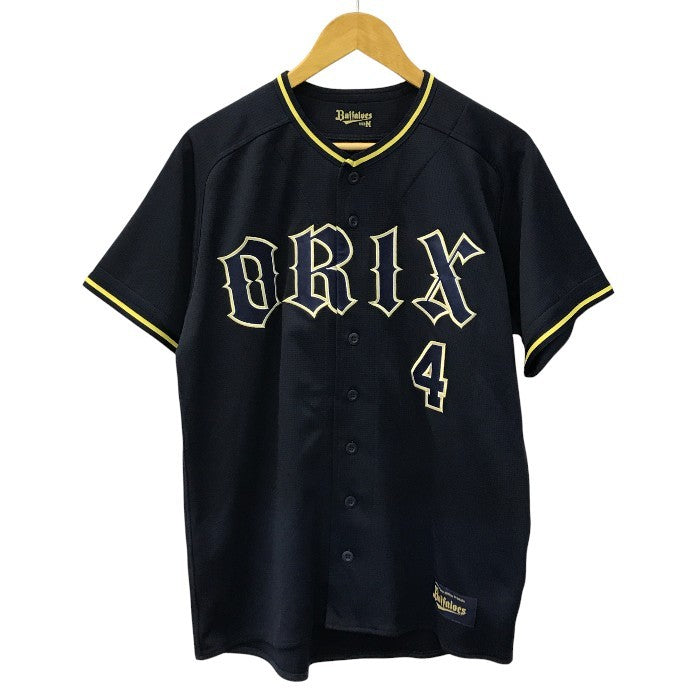 オリックス バファローズ ユニフォーム 森友哉 4番 メンズ ビジター ORIX 野球 公式 ネイビー Mサイズ 中古 T1