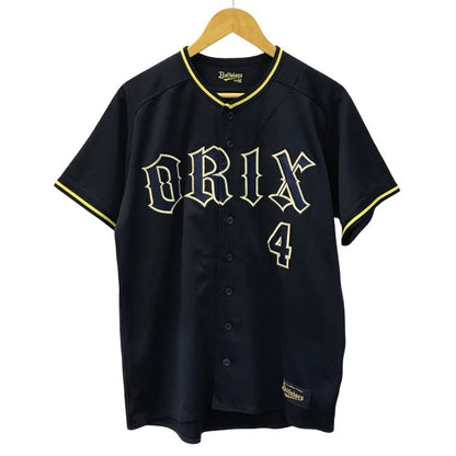 オリックス バファローズ ユニフォーム 森友哉 4番 メンズ ビジター ORIX 野球 公式 ネイビー Mサイズ 中古 T1