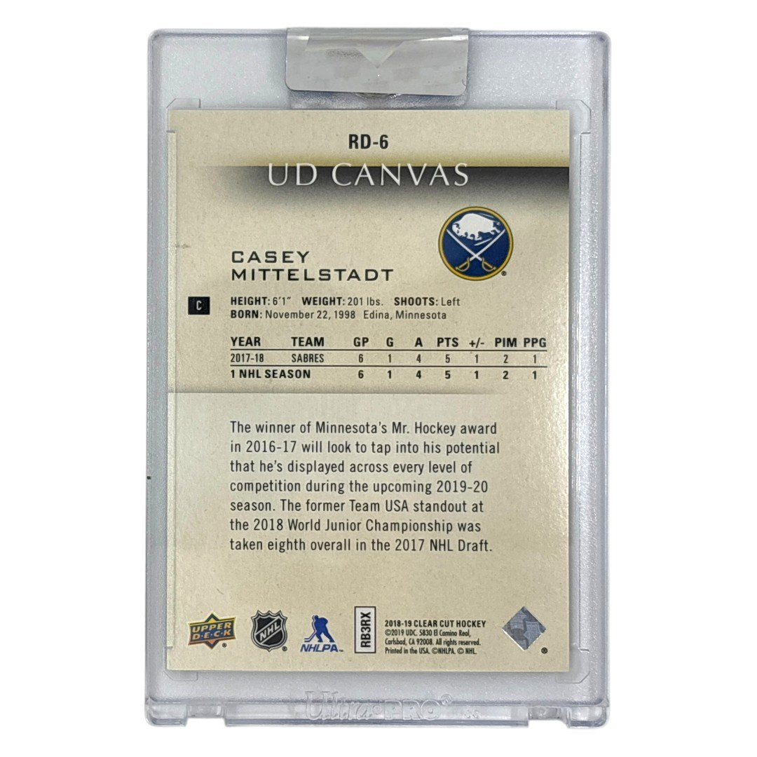 未開封品 UPPER DECK NHLカード CLEAR CUT CASEY MITTELSTADT SABRES #RD-6 中古 IT1