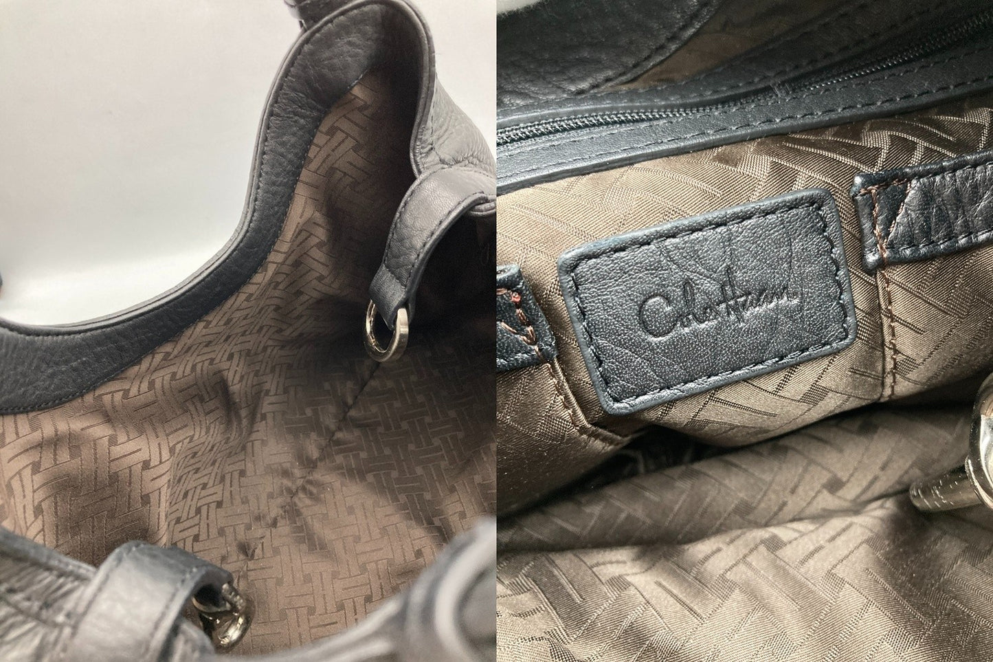 COLE HAAN コールハーン レザー トートバッグ レディース ブラック 中古 D4